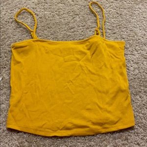Cropped yellow cami